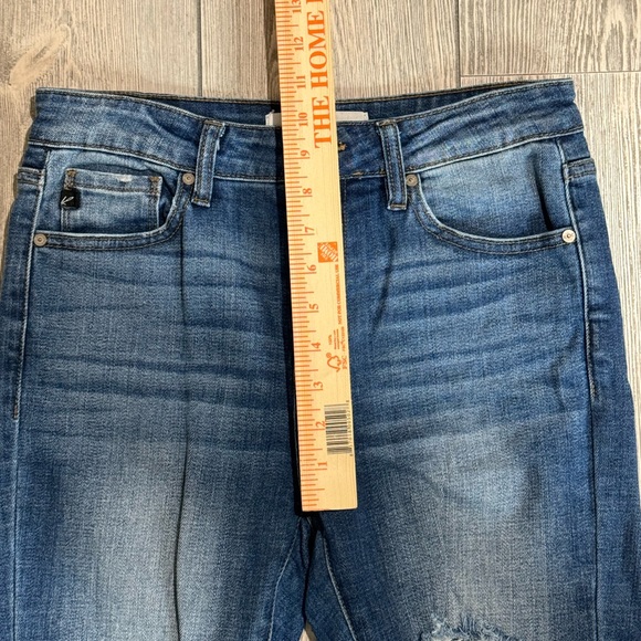 KanCan size 7/27, cuffed, ankle, skinny, distressed, high-rise denim - Picture 6 of 9